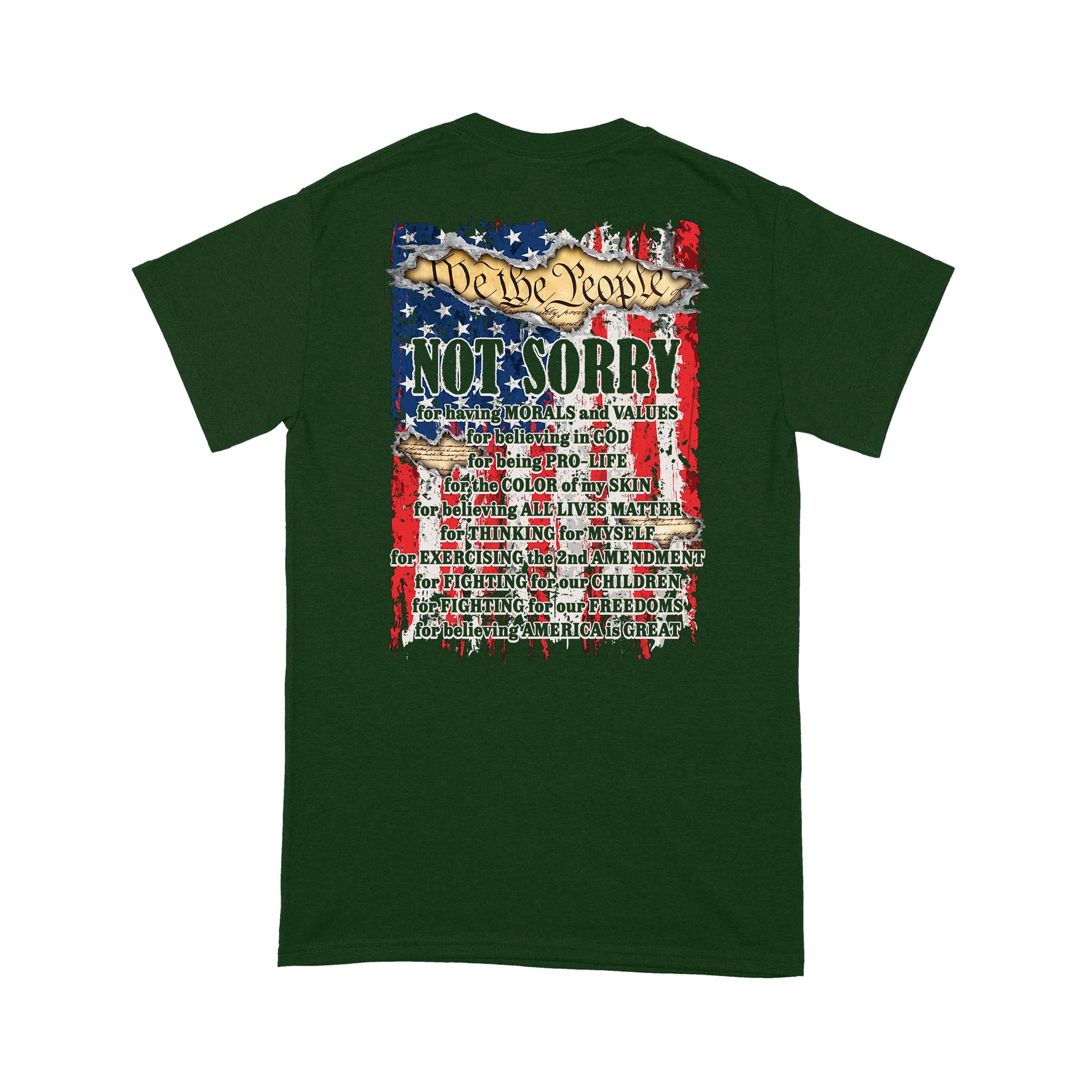 We The People Not Sorry T-Shirt, Patriotic American T-Shirt - Image 6