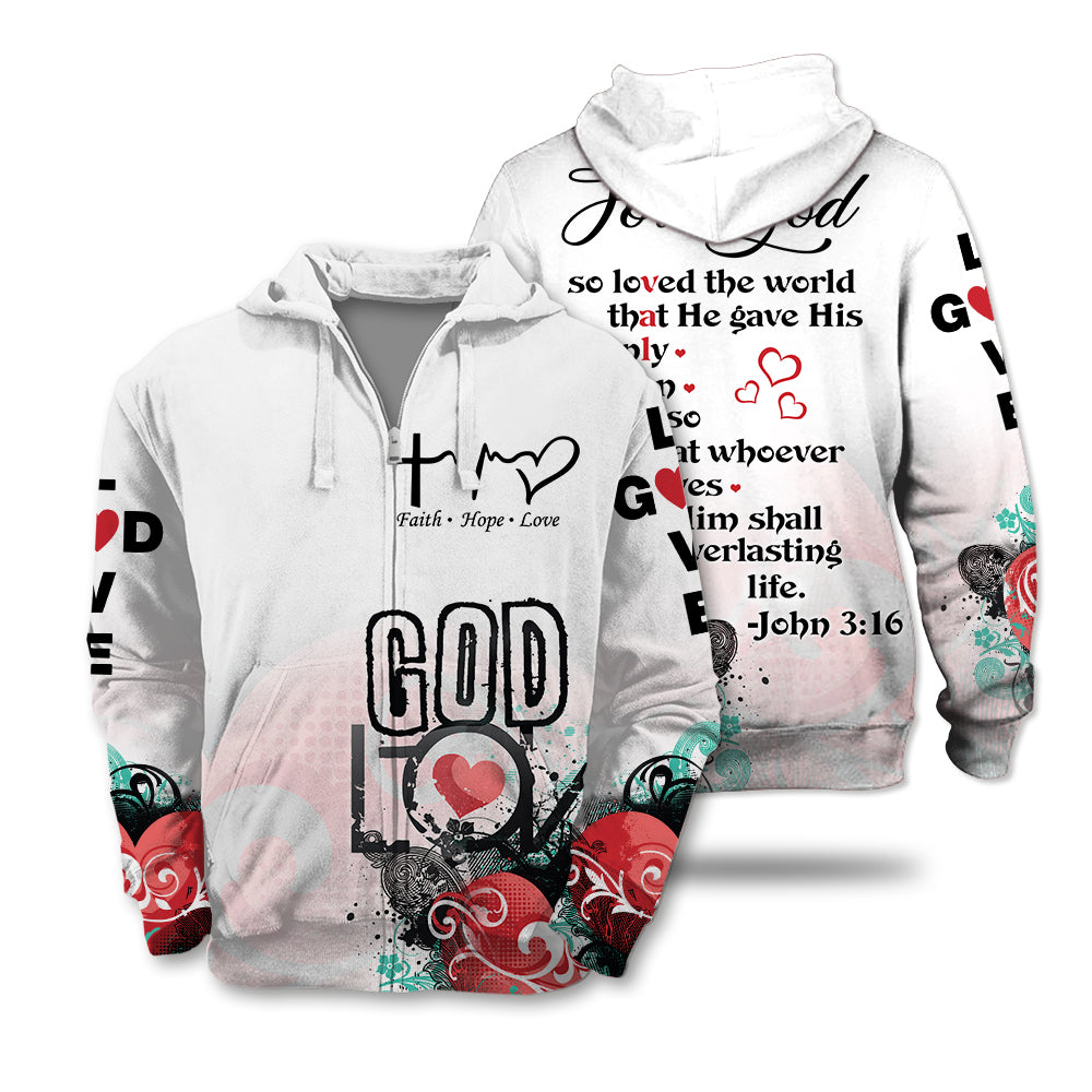 John 3:16 For God So Loved The World That He Gave His Son 3D All Over Print T-Shirt And Hoodie - Image 5
