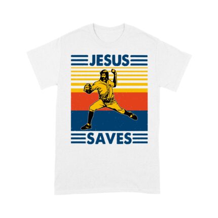 Jesus Saves Funny Vintage Baseball Premium T-shirt