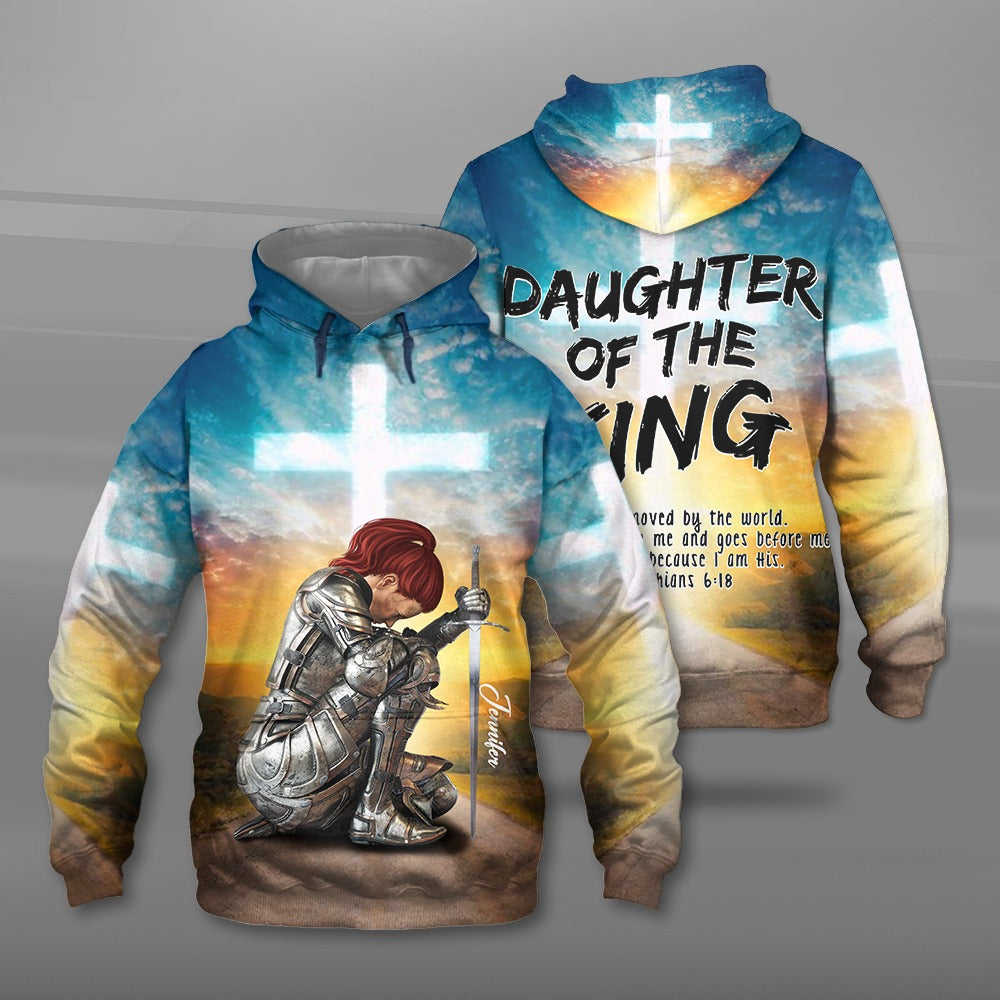 God Woman Warrior Daughter Of A King Who Is Not Moved By The World 3D All Over Print T-Shirt And Hoodie - Image 3