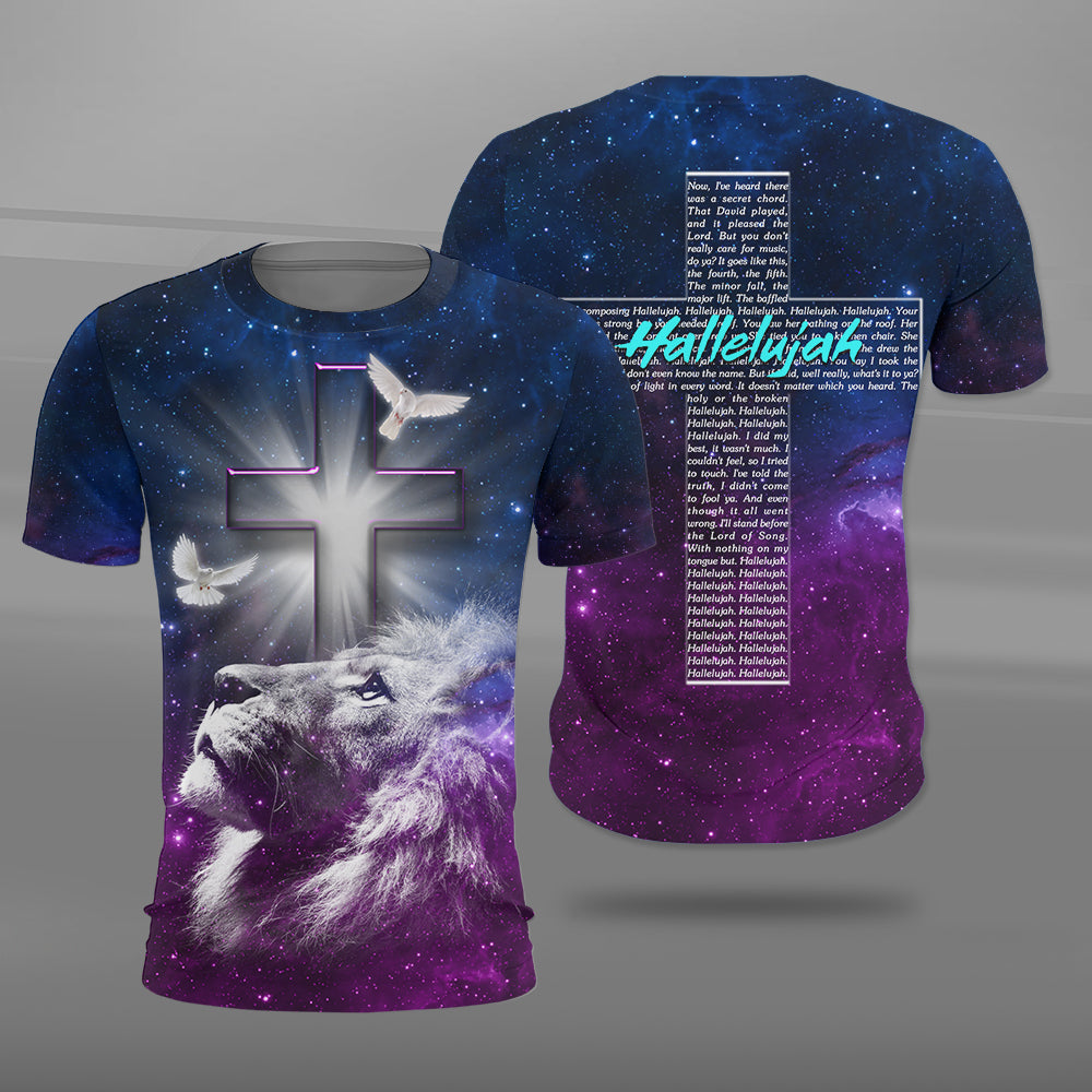 Jesus Lion of Judah With Hallelujah Lyrics 3D All Over Print T-Shirt And Hoodie - Image 5