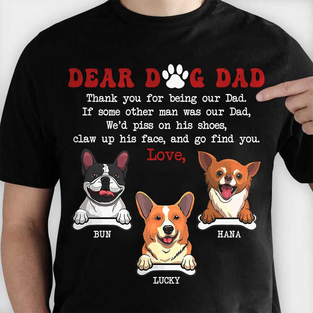 Dear Dog Dad Thank You For Being My Dad T-Shirt - Image 2