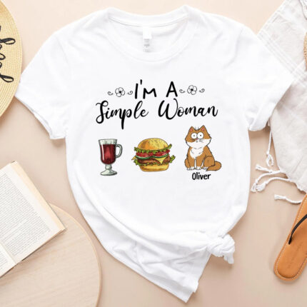 Cat Mom I Am A Simple Woman T-Shirt