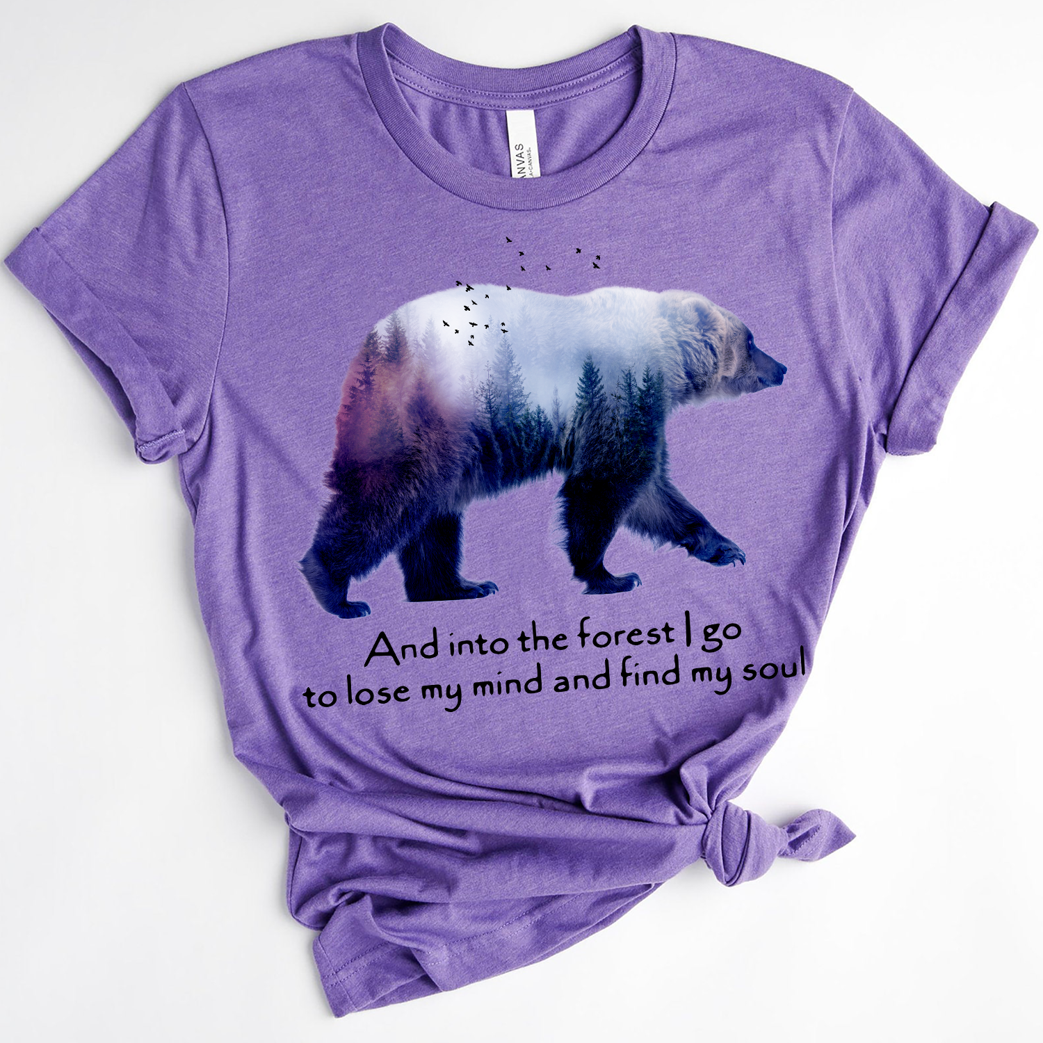 Bear Camping and into the forest i go to lose my mind and find my soul Standard T-shirt - Image 6