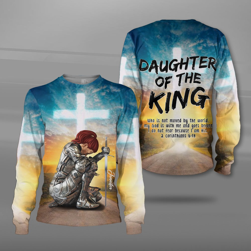 God Woman Warrior Daughter Of A King Who Is Not Moved By The World 3D All Over Print T-Shirt And Hoodie - Image 4