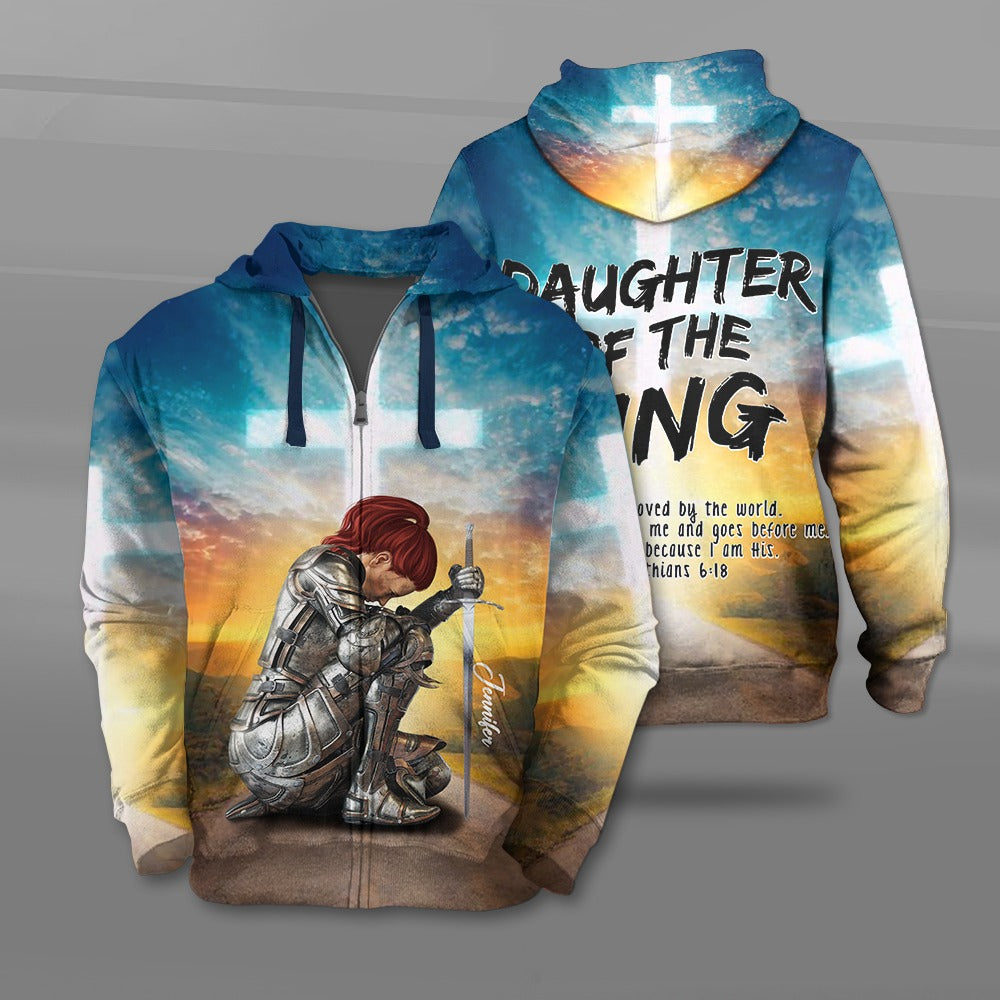 God Woman Warrior Daughter Of A King Who Is Not Moved By The World 3D All Over Print T-Shirt And Hoodie - Image 6